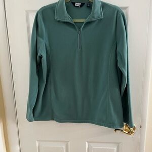 Lands' End washed evergreen Fleece Jacket